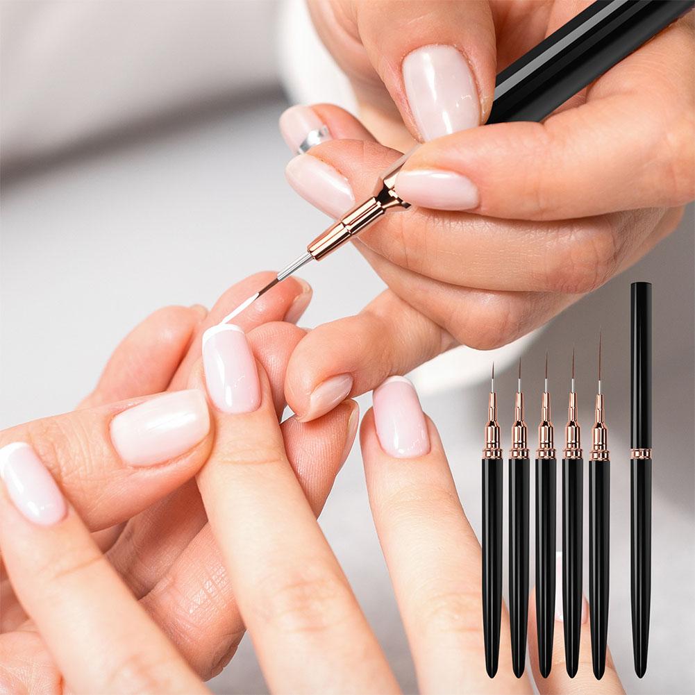 5PCS Nail Art Liner Brush Set  - Nail Gel Polish Set review and price