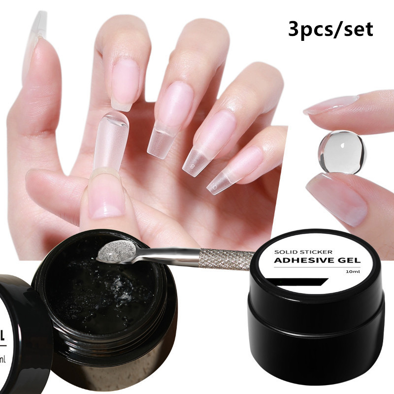 3pcs/set Solid Nail Tips Gel S - Nail Gel Polish Set review and price