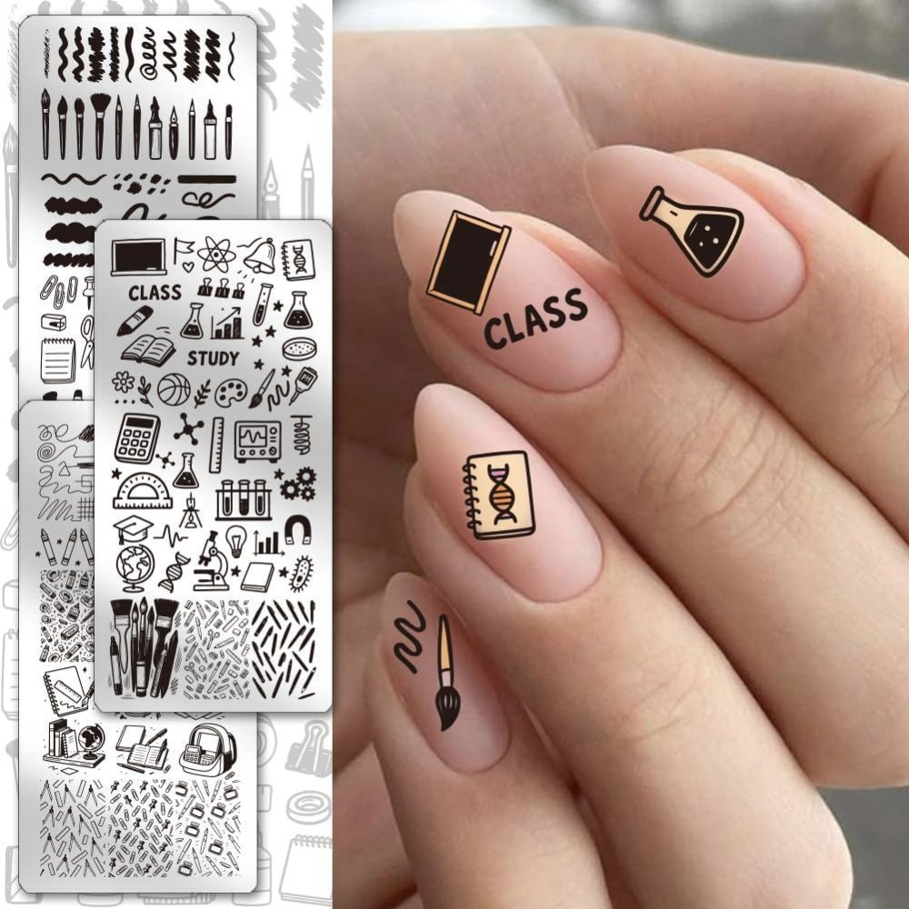 3pcs Stationery Nail Stamping  - Nail Stamping Plate review and price
