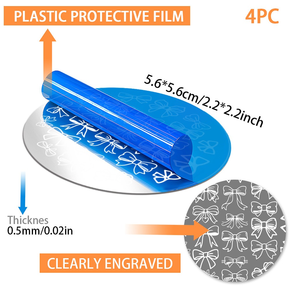 4pcs Bowknot Nail Stamping Pla - Nail Art Elegant review and price