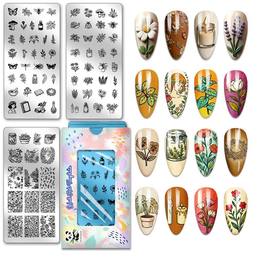 3pcs Insects Plants Nail Stamp - Nail Stamping Plate review and price