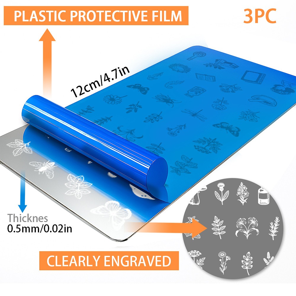 3pcs Insects Plants Nail Stamp - Nail Stamping Plate review and price