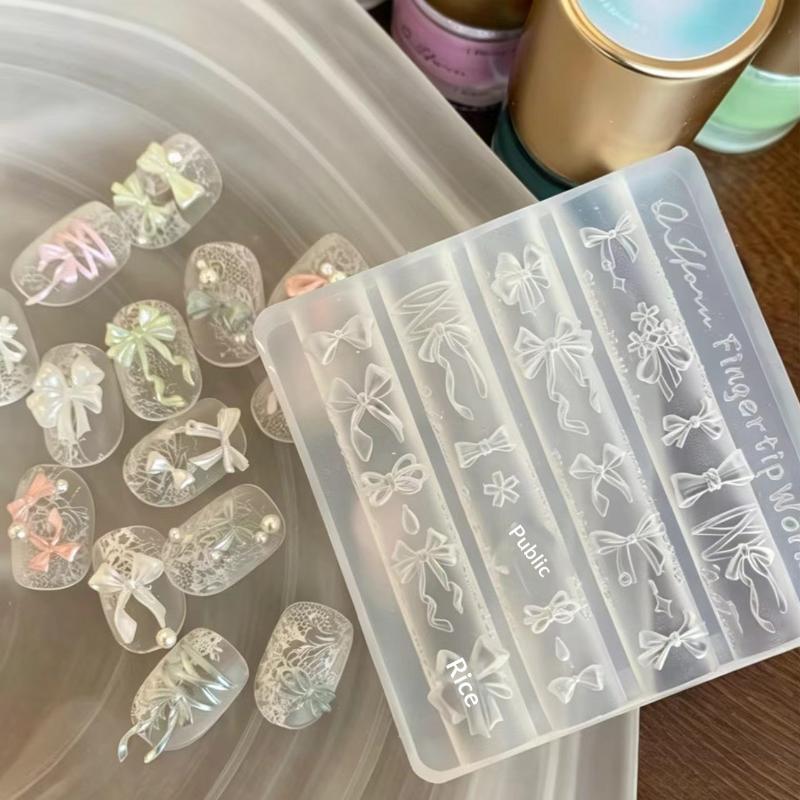 3D Bowknot Flower Silicone Nai - Nail Stamping Plate review and price