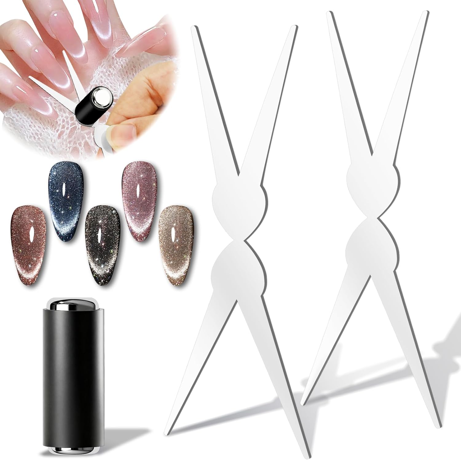 3D Double Headed Nails French  - Nail Gel Polish Set review and price