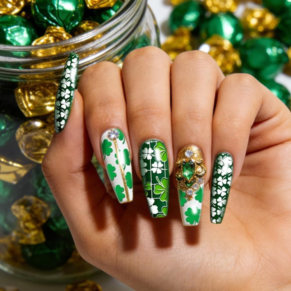 3pcs Lucky Clover Nail Stampin - Nail Stamping Plate review and price
