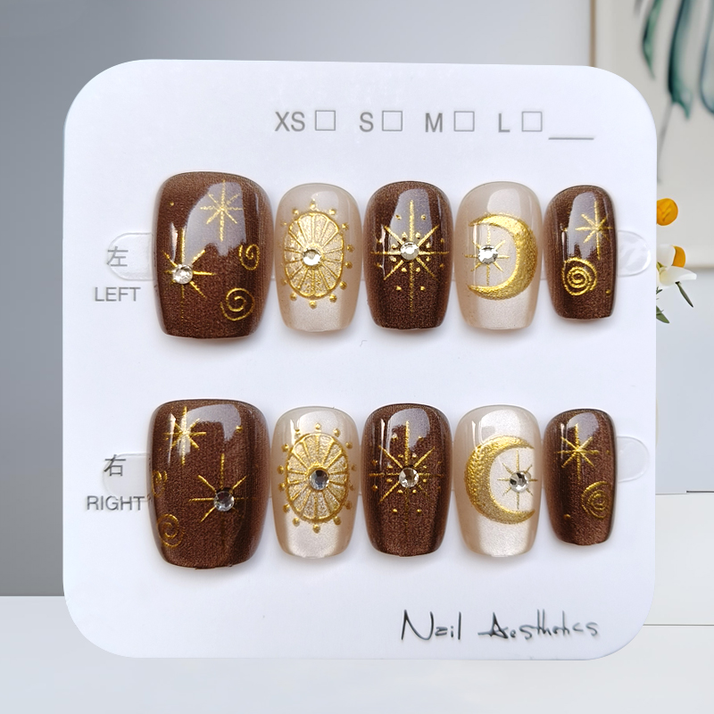 10Pcs Autumn and Winter Brown  - Nail Art Quirky review and price