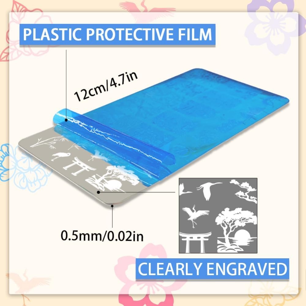 3pcs Classic Chinese Garden Na - Nail Stamping Plate review and price