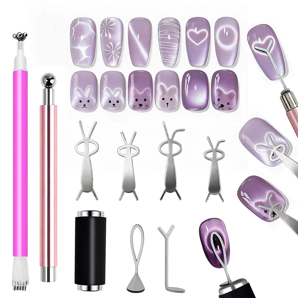 10Pcs Cat Eye Nail Magnet Set  - Nail Gel Polish Set review and price