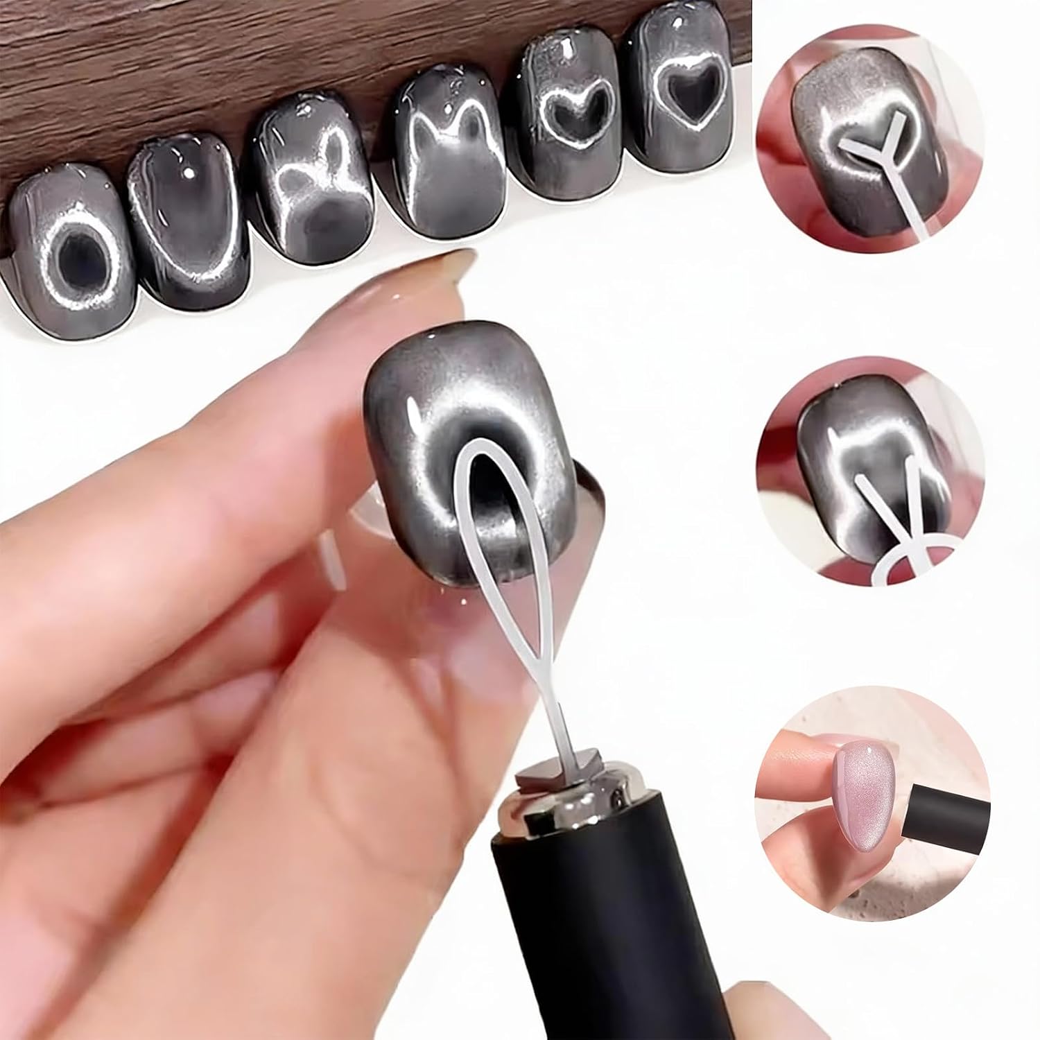 10Pcs Cat Eye Nail Magnet Set  - Nail Gel Polish Set review and price