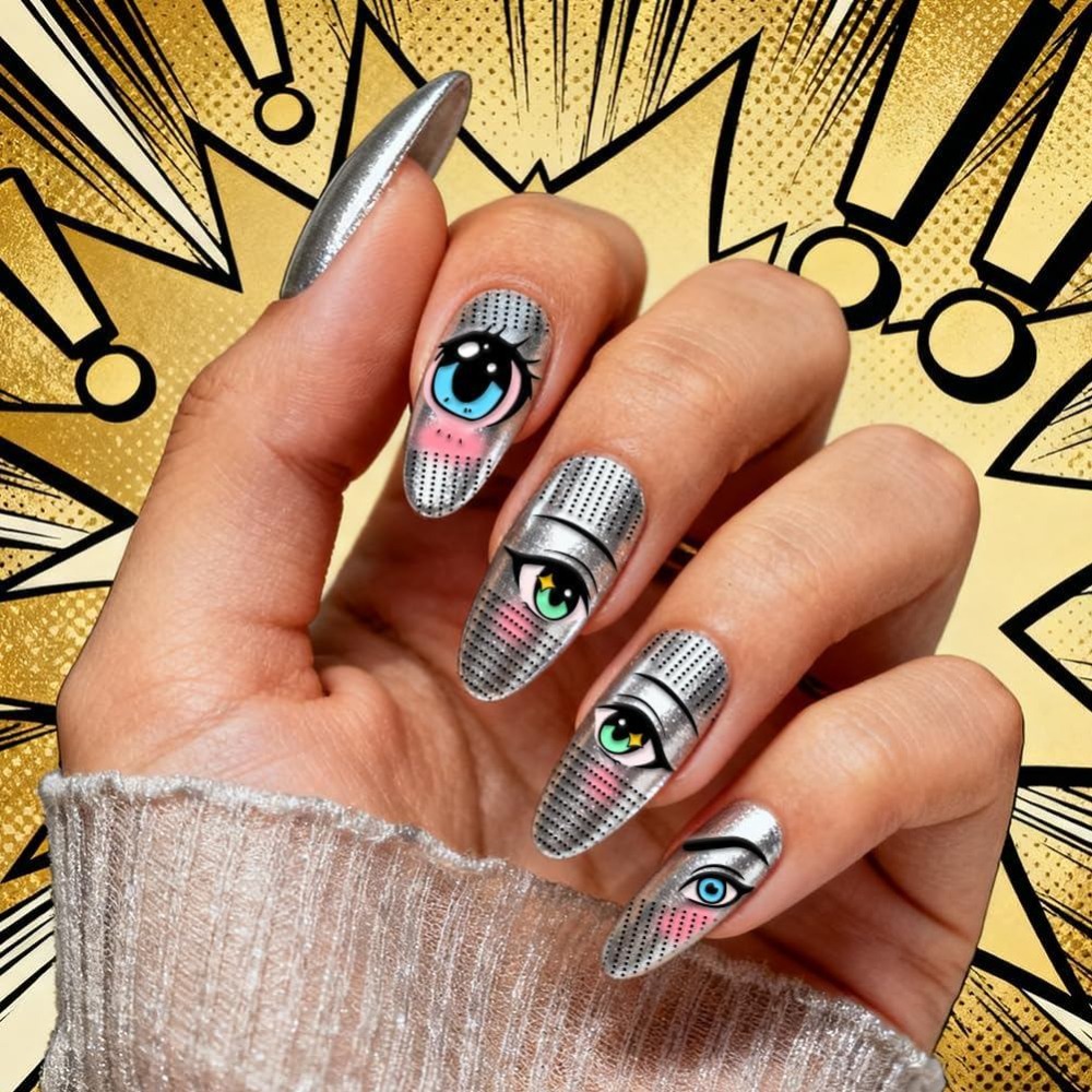 4pcs Comic Eyes Nail Stamping  - Nail Stamping Plate review and price
