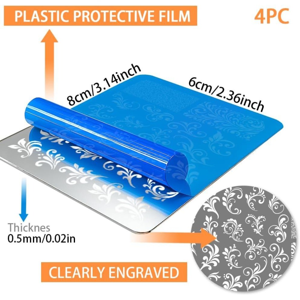 4pcs Swirl Pattern Nail Stampi - Nail Stamping Plate review and price