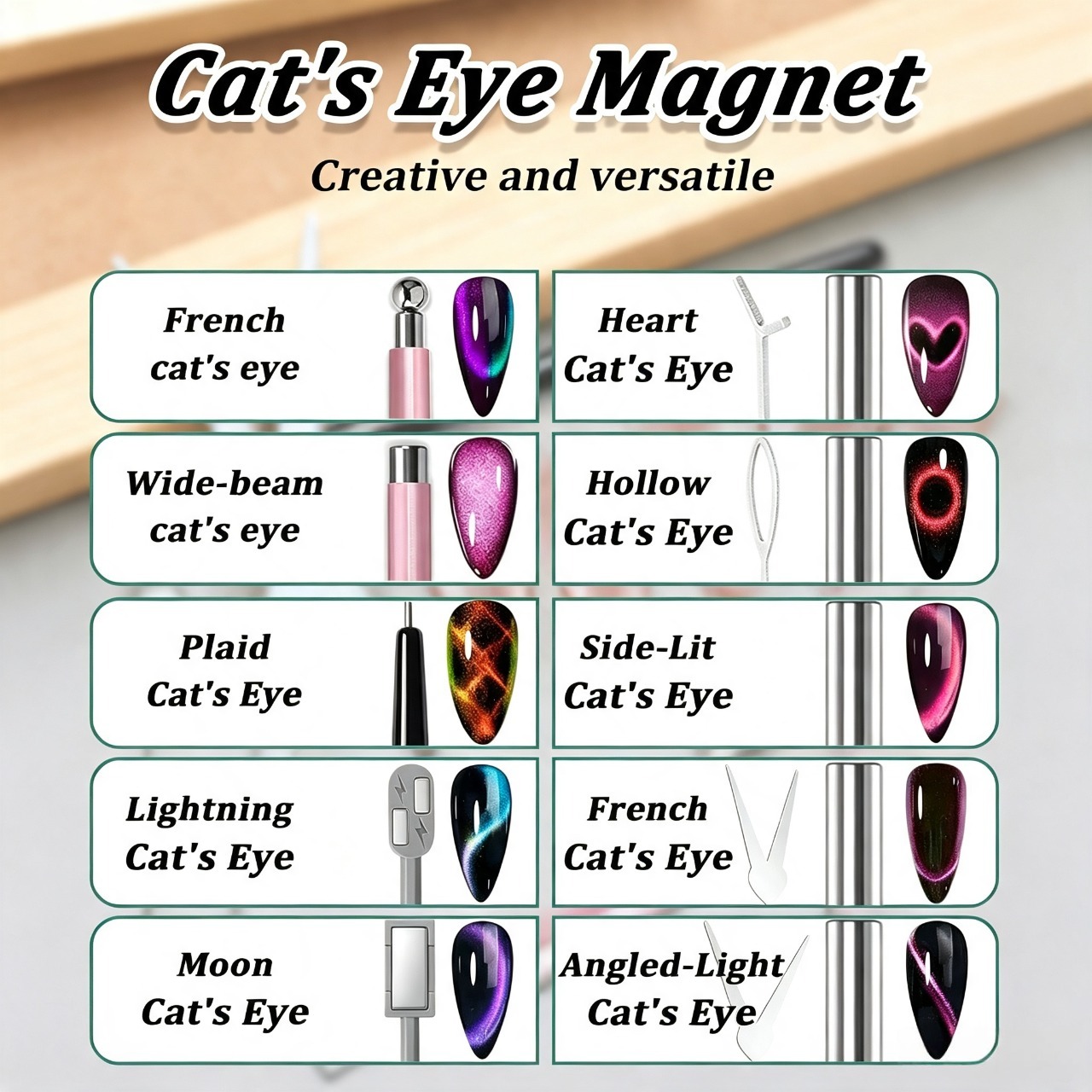 7pcs Cat Eye Nail Magnet Set,  - Nail Gel Polish Set review and price