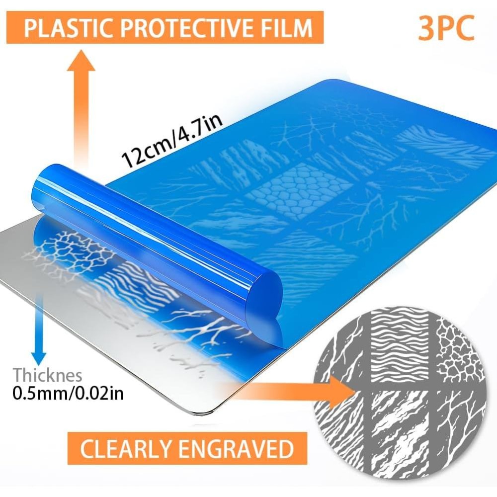 3pcs Abstract Texture Nail Sta - Nail Stamping Plate review and price