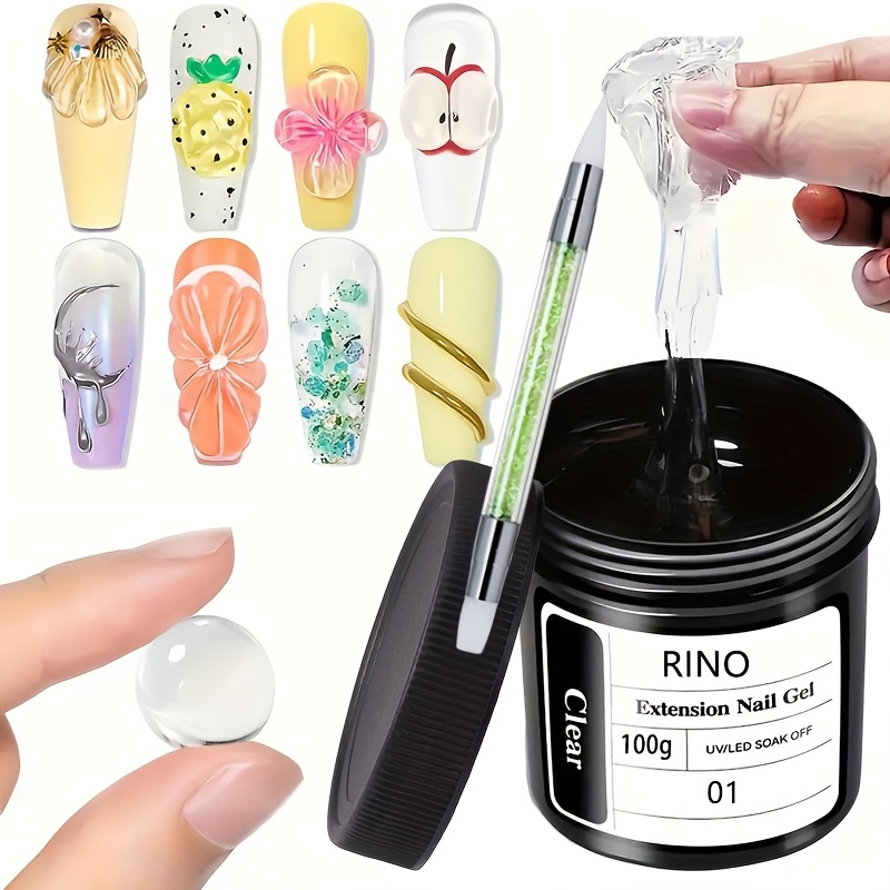 100g Clear Non-Stick Hand Exte - Nail Gel Polish Set review and price