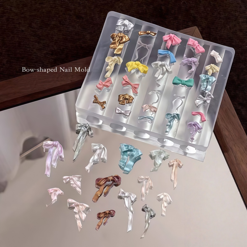 A Nail Art Mold with Ribbon Bo - Nail Art Elegant review and price