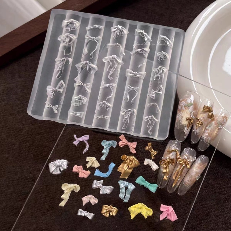 A Nail Art Mold with Ribbon Bo - Nail Art Elegant review and price