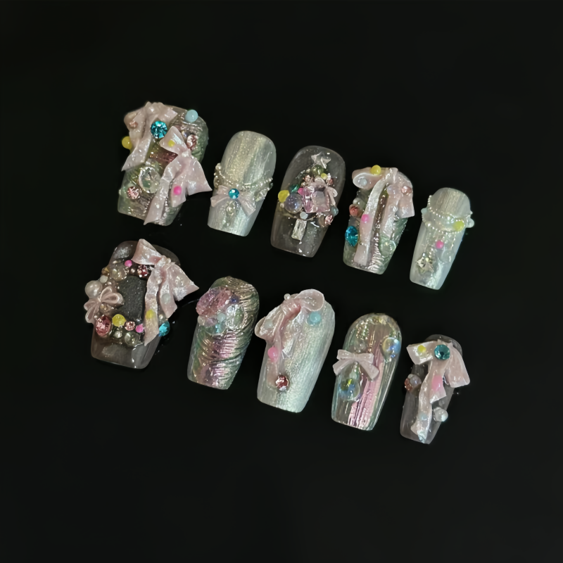 A Nail Art Mold with Ribbon Bo - Nail Art Elegant review and price