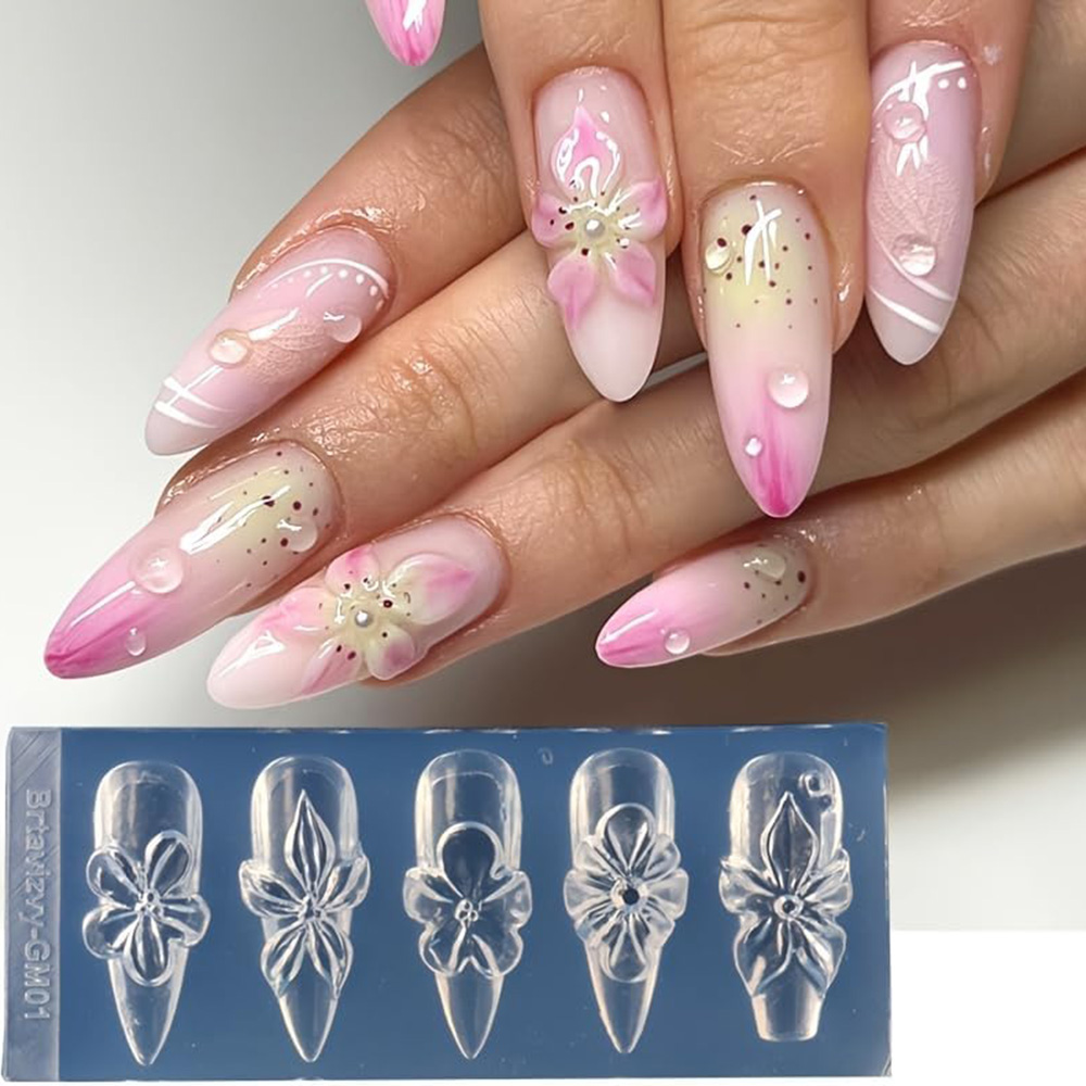 Floral 3D Nail Art Silicone Mo - Nail Art Elegant review and price