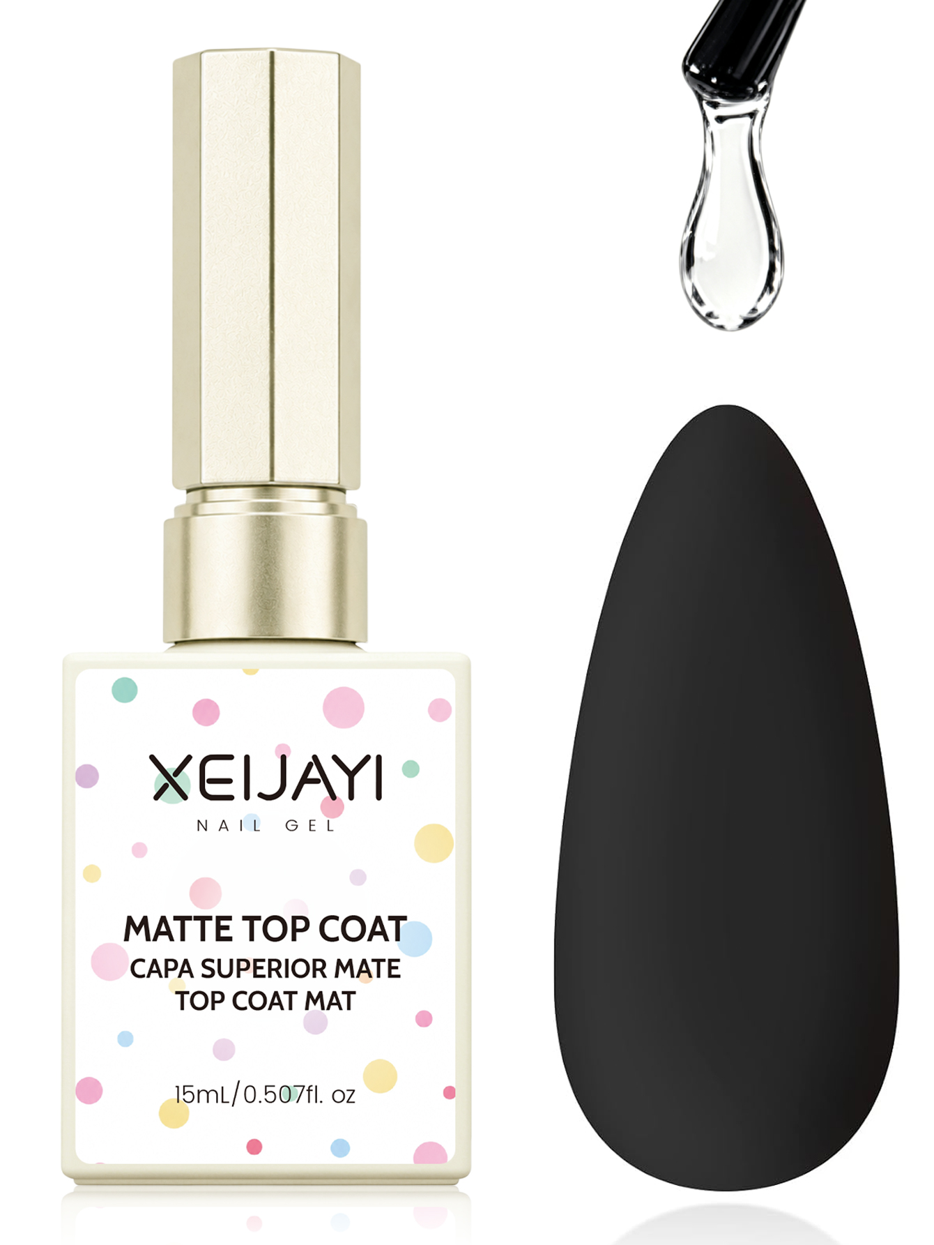 1Pc 15ml Matte Tap Coat For Na - Gel Top Coat review and price